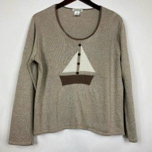 Orvis Womens Size Medium Sweater Knit Beige